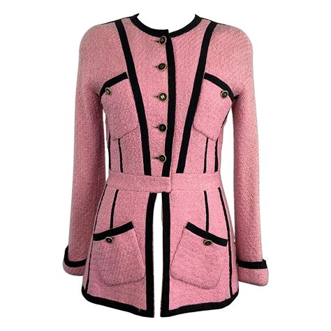 chanel jacket.with.safety pins|chanel jacket pink.